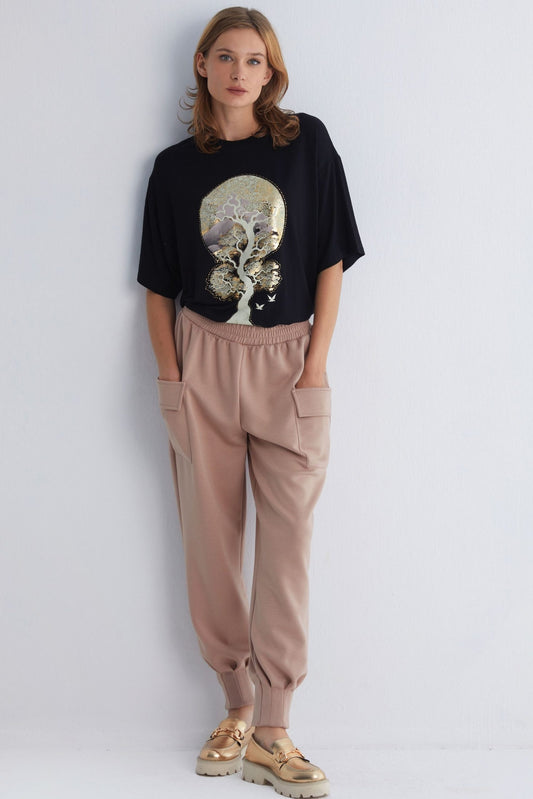 Stylish Comfort Chakra Dusty Pink Cargo Pants