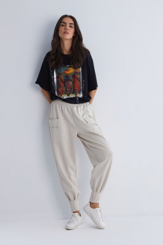 Stylish Comfort Chakra Off White Cargo Pants