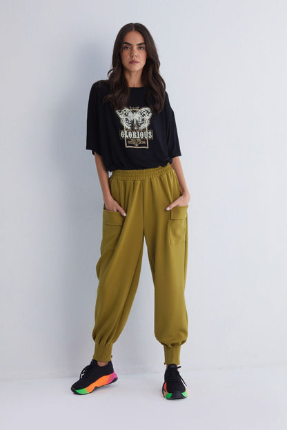 Stylish Comfort Chakra Olive Green Cargo Pants